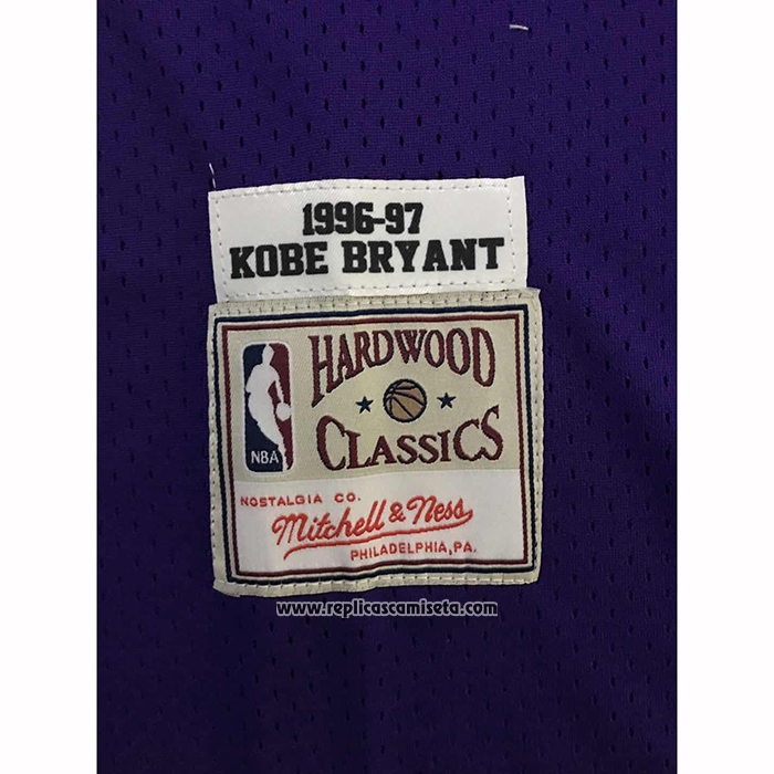 Camiseta Los Angeles Lakers Kobe Bryant #8 Mitchell & Ness 1996-97 Violeta